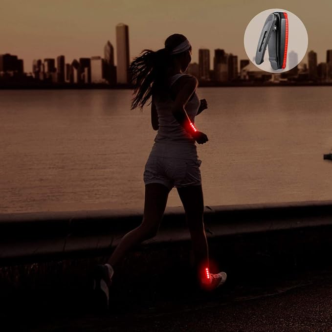 USB Rechargeable LED Safety Lights (2 Pack) - Clip on Strobe Running Lights for Runners