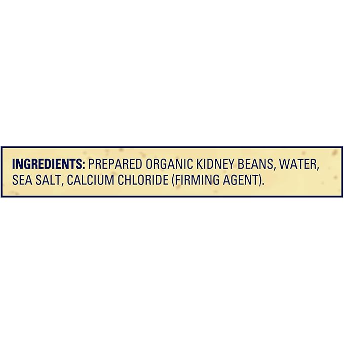 BUSH'S BEST 15 oz Canned Organic Dark Red Kidney Beans, Source of Plant Based Protein and Fiber