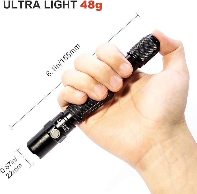 ThruNite 2PCS Archer 2A V3 Cool White LED Flashlight 500 Lumens, Mini AA Flashlight with Lanyard