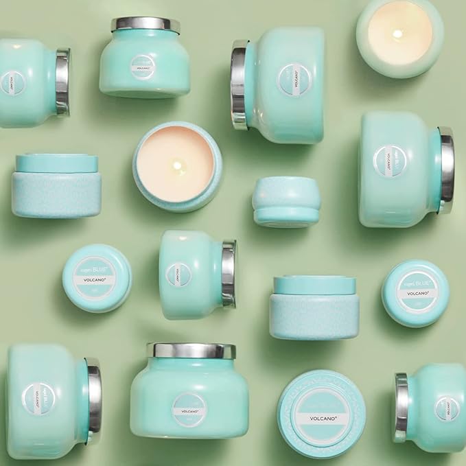 Capri Blue Volcano Scented Candles - Luxury Glass Jar Candles for Home Scented with Tropical Fruit