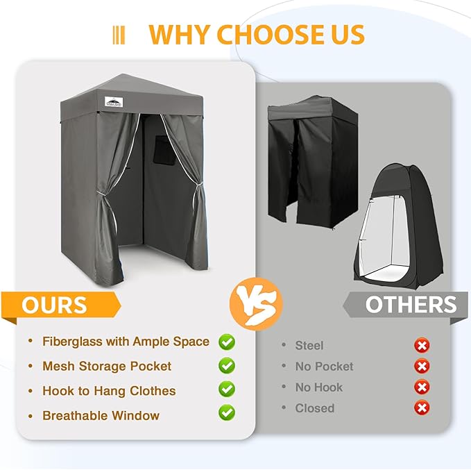 EAGLE PEAK Flex Ultra Compact 4x4 Pop-up Canopy, Sun Shelter, Changing Room, Portable Privacy