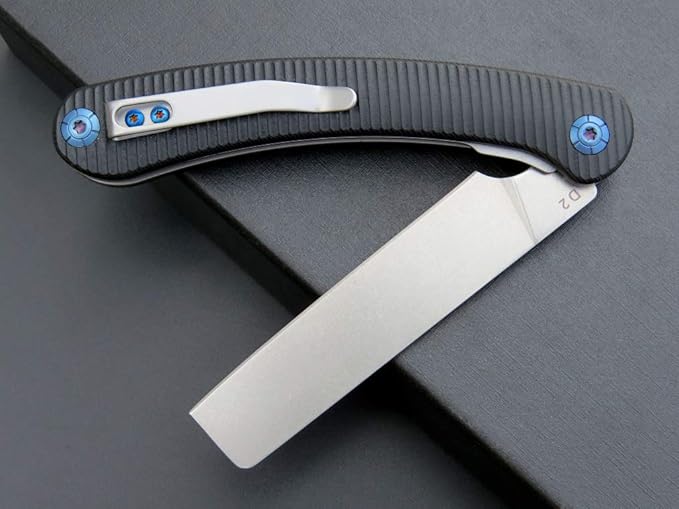 Eafengrow EF939 Folding Pocket Knife with D2 Steel Blade G10 Handle; EDC Pocket Folding Knife for