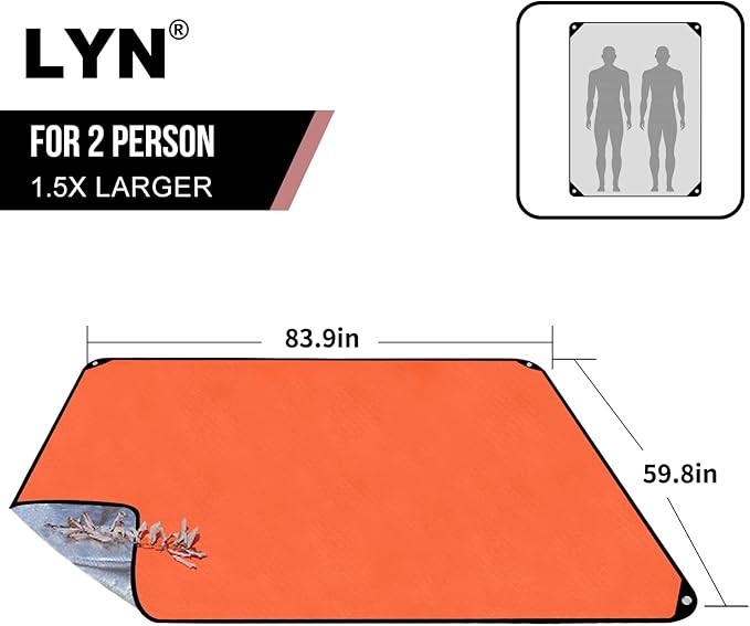 LYN Heavy Duty Emergency Blanket Survival Gear Waterproof Insulated Blanket Emergency Tarp for