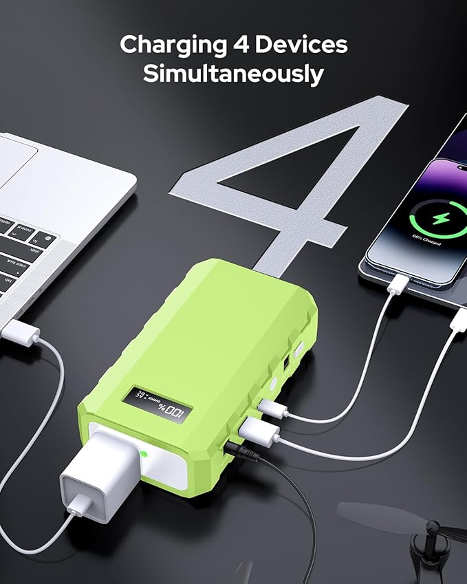 Apowking Power Bank with AC Outlet,65W Portable Laptop Battery Bank Fast Charging,88.8Wh/24000mah