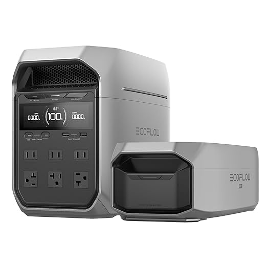 EF ECOFLOW Portable Power Station DELTA 3 Plus with Smart Extra Battery, Expand Capacity from
