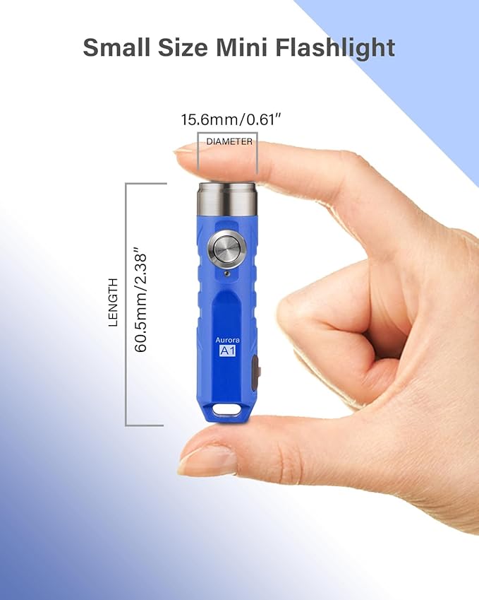 RovyVon Aurora A1 G4 USB C Rechargeable Mini Flashlight, Small Bright Keychain Flashlight 650 High