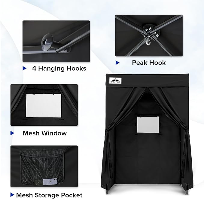 EAGLE PEAK Flex Compact 5x5 Pop-up Canopy Changing Room, Portable Privacy Dressing Room for Indoor