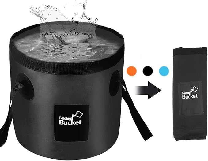 Esthesia Collapsible Bucket, 5 Gallon Portable Folding Water Container for Travelling, Camping