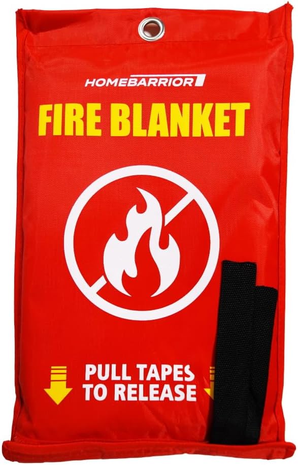 Emergency Fire Blanket for Fire Suppression, 39x39 inches Flame Retardant Fabric Fireproof Blanket