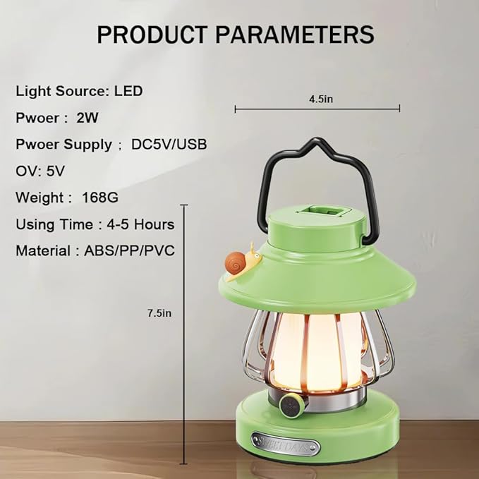 Camping Lantern for Kid Toddler Flashlight with Soft Light & Eye Protection Indoor Outdoor Hanging