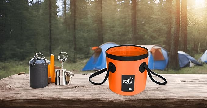 BANCHELLE Collapsible Bucket Water Container Portable Folding Camp Wash Basin for Outdoor Traveling