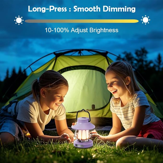 Camping Lantern for Kid Toddler Flashlight with Soft Light & Eye Protection Indoor Outdoor Hanging
