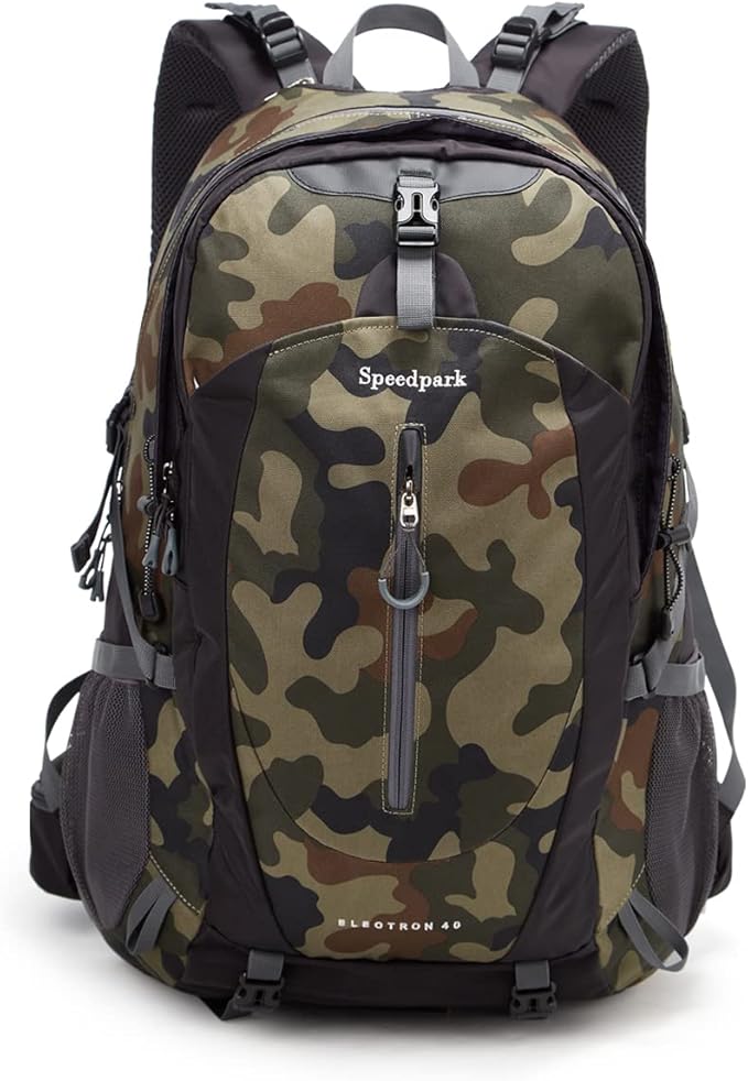 SPEEDPARK Hiking Backpack 40L Waterproof Hiking Daypack with Rain Cover, Outdoor Trekking Travel