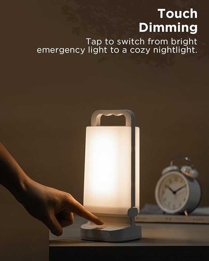 Solar Camping Lantern 6000mAh, USB Rechargeable Camping Light & Power Supply, Dimmable LED Night