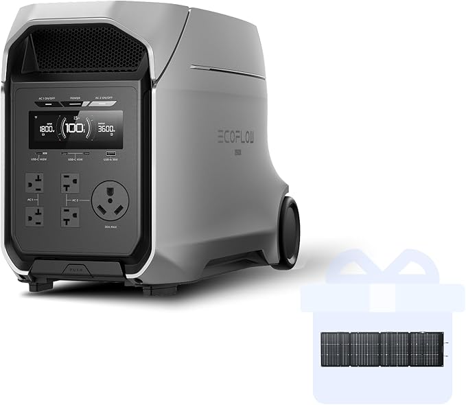 EF EcoFlow DELTA 3 Ultra Plus Portable Power Station, 3072Wh LiFePO4 Battery, 3600W (7200W Surge)