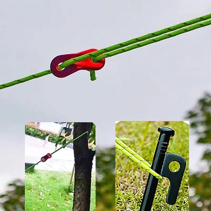 10 Pcs Heavy Duty Tent Stakes and Camping Hammer Set,10in Metal Tent Stake for Lawn,Ground and