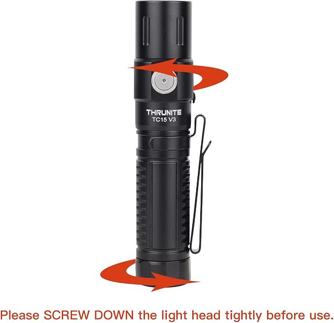 ThruNite TC15 V3 2403 High Lumen Flashlight, USB C Rechargeable LED Handheld Flashlights