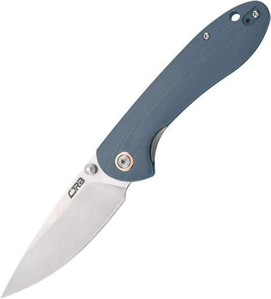 CJRB Folding Knife Feldspar Pocket Folding Knife Stonewash D2 Steel Blade G10 Tactical Handle EDC