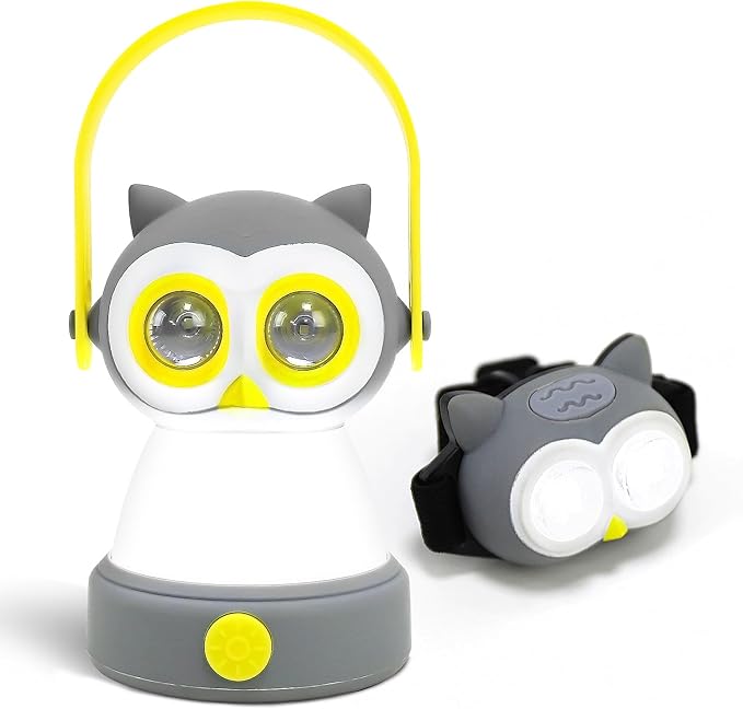 Portable LED Camping Lantern, Head Lamp Kit, Lightweight Battery Powered LED Flashlight for Indoor