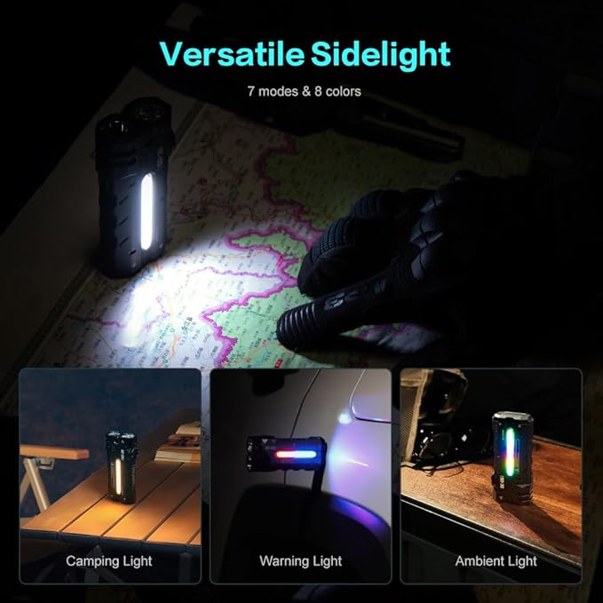 SK05 2850 LM Rechargeable Flashlight with 6000mAh Power Bank, IP68 Waterproof EDC Flashlight