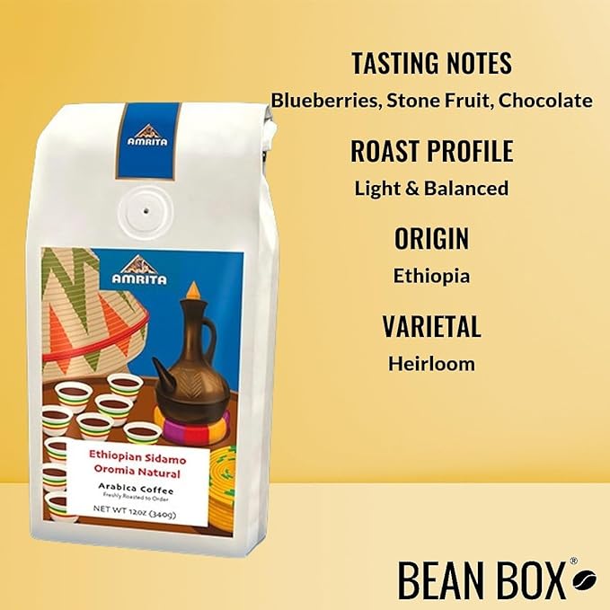 Bean Box Orlando Coffee Sampler, 2-Pack - Roasted by Amrita Certified Pure, Gourmet Arabica Coffee