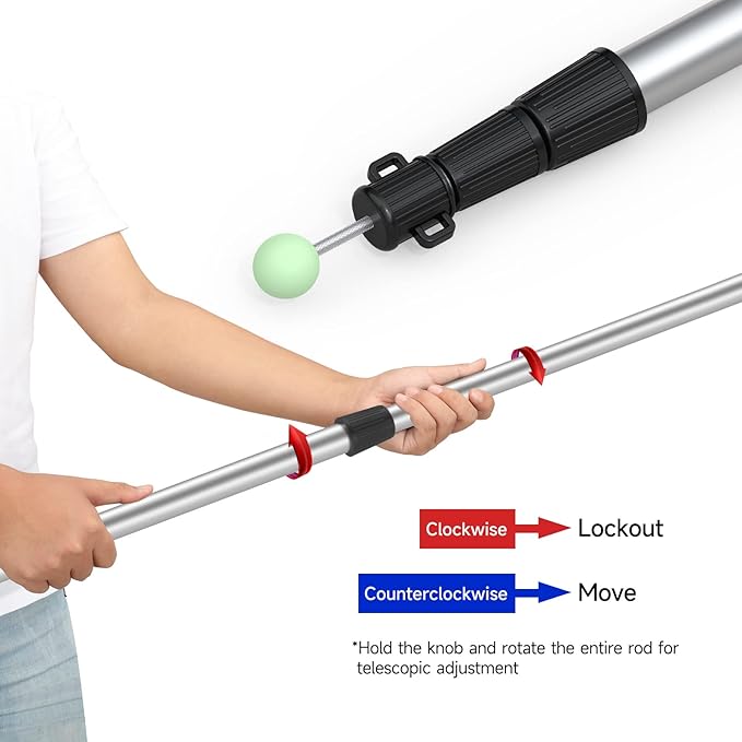 SANLIKE Telescoping Tarp Poles Tent Poles, 96" Aluminum Canopy Poles Extendable Pole for Awning