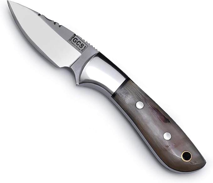 GCS Handmade D2 Tool Steel Tactical knife Hunting Knife CampKnife with leather sheath Full tang