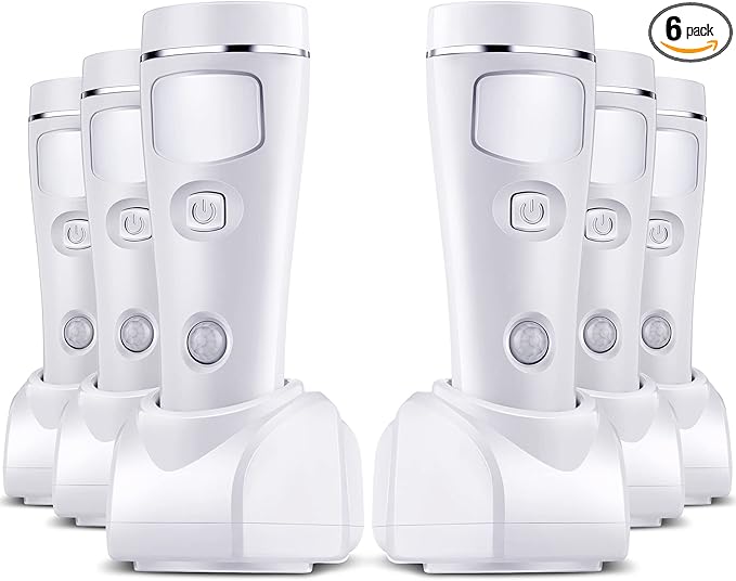 Enhon 4 in 1 LED Emergency Lights for Home Power Failure, 6 Pack Rechargeable Plug in Flashlight