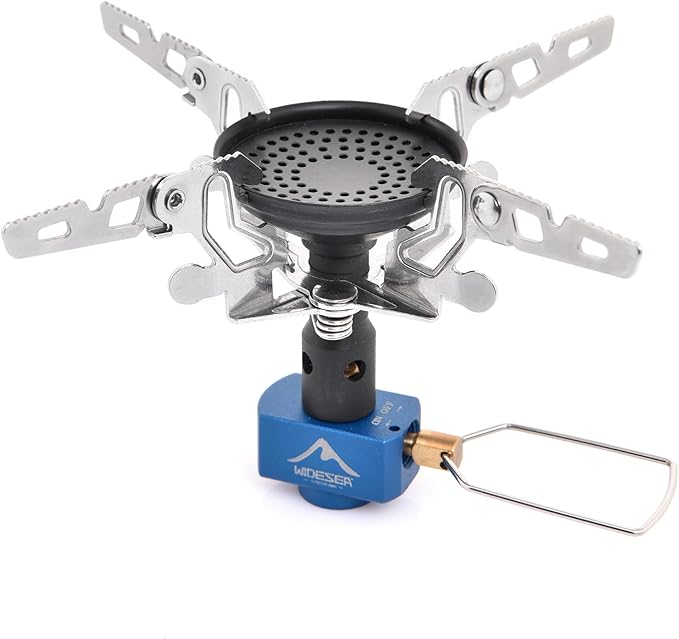 Widesea Camping Burner Stove 3300W Outdoor Gas Stove Small Backpacking Stoves Portable Bottletop