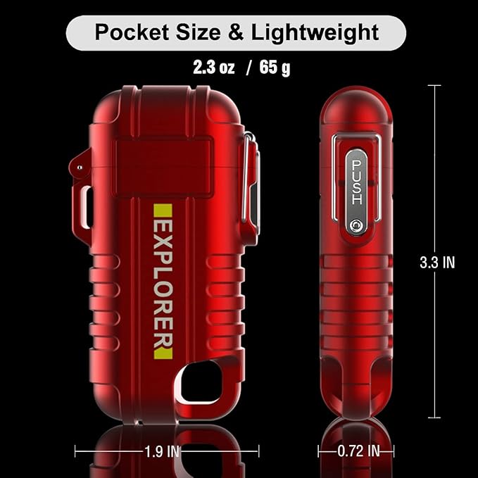 Waterproof Electric Lighter with 360°Flexible Long Neck, Outdoor Windproof Arc Lighter USB