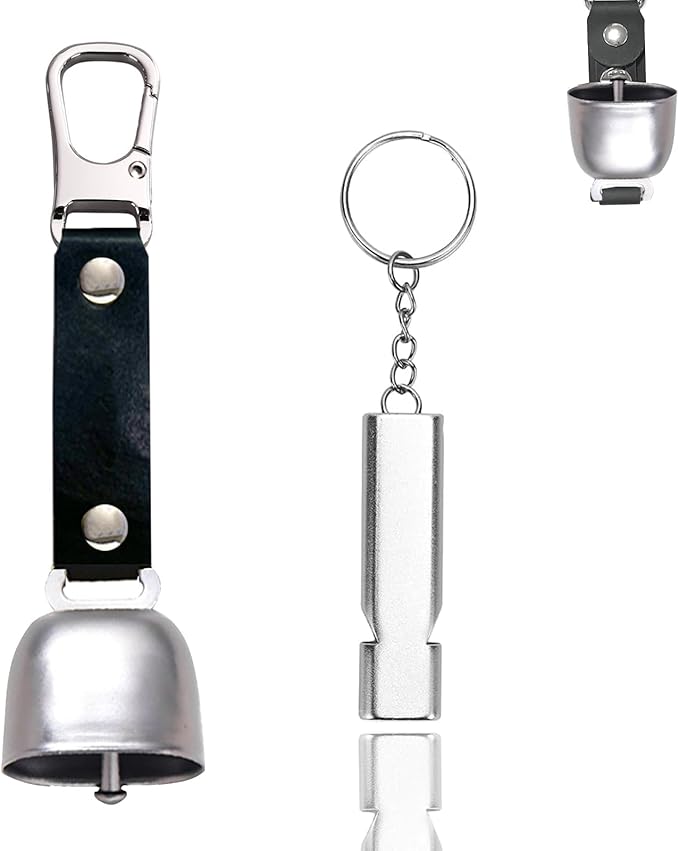Bear Bell with Magnetic Silencer|Bear Bells for Hiking & Camping|Bear Deterrent Device with