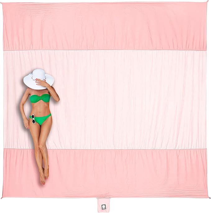 WEKAPO Beach Blanket Sandproof Waterproof, Extra Large Beach Mat, Oversized & Compact Sand Free Mat
