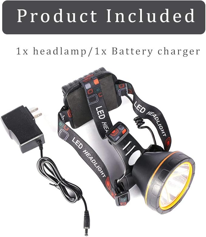 Super Bright Rechargeable Coon Hunting Headlamp, LED Spotlight Head Torch with Power Supply