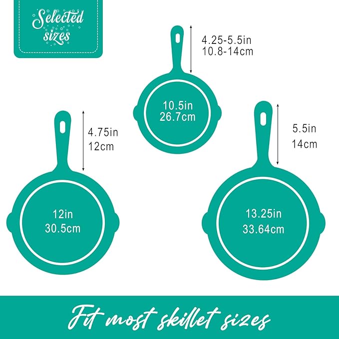 Joyhalo Cast Iron Skillet Handle Covers, 6 Pack Heat Resistant, Silicone Pot Handle Sleeve Covers