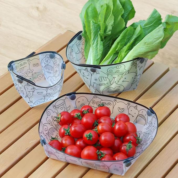 MIUPOO Collapsible Bowl Set,Portable Mess Kit,Food Grade Material Free Folding Bowl for Lunch