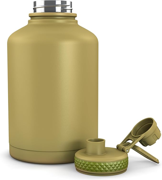 Combat Canteen - 64oz Insulated Water Bottle with Paracord Handle, Stainless Steel Water Jug with