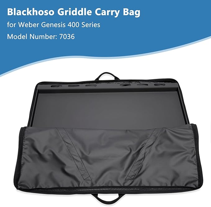 Griddle Cover for Weber Genesis 400 Series Griddle, Full-Size Storage Bag with Durable Handles