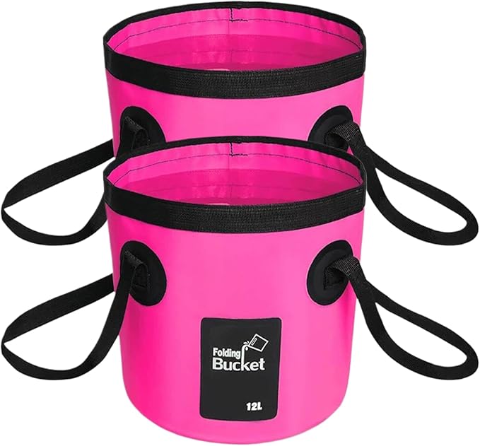 BANCHELLE Collapsible Bucket Water Container Portable Folding Camp Wash Basin for Outdoor Traveling