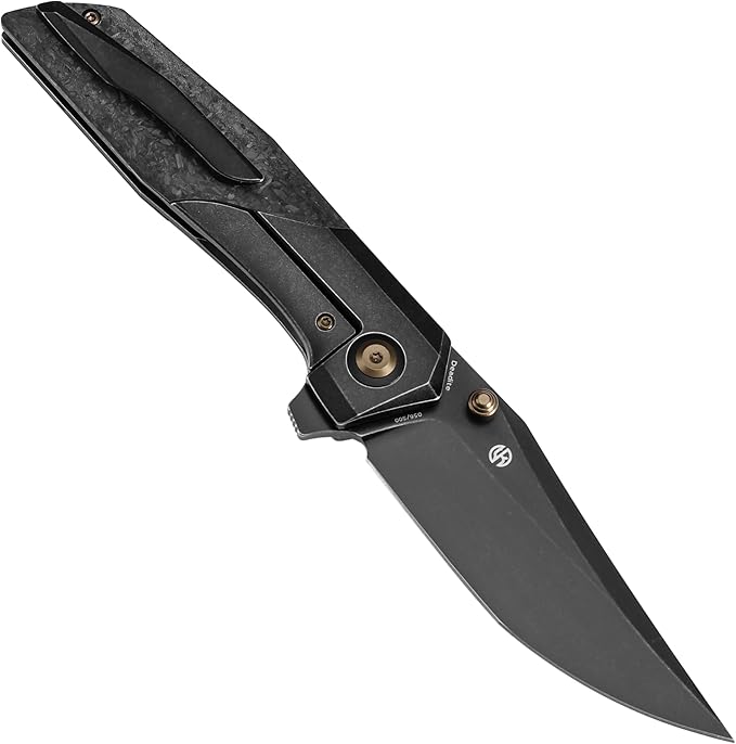 KANSEPT Deadite Pocket Folding Knives for Men Women Camping Hiking 3.52'' Blackwash CPM S35VN Blade