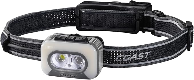Coast RL35R Voice-Controlled 1100 Lumen Rechargeable LED Headlamp with ARC280??Lighting, 4 Color
