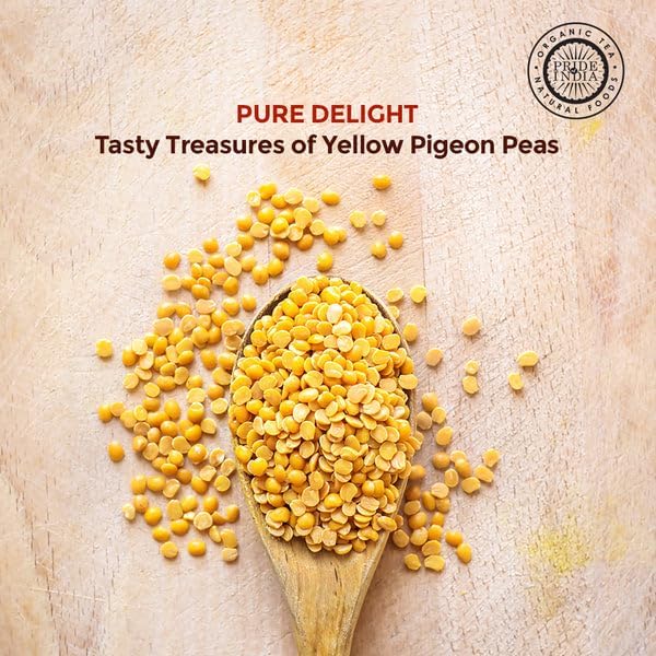 Pride Of India - PACK of 6 - Indian Split Yellow Pigeon Peas - Protein & Fiber Rich Toor (Arahar)