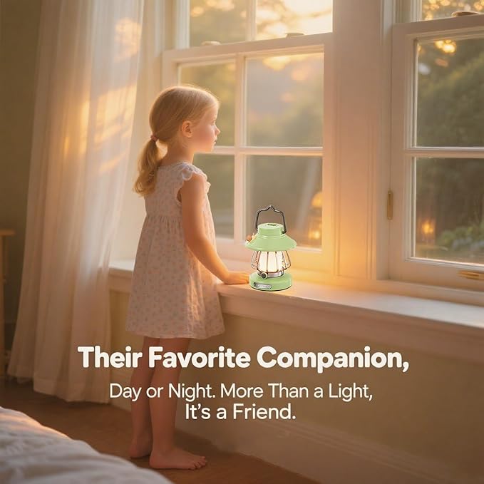 V.C Formark Snail Kids Camping Lantern Rechargeable - 3 Color Dimmable LED Light with USB-C
