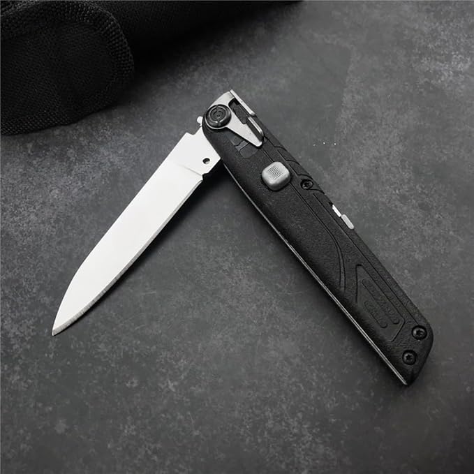7.8" Folding Knife 440C Stainless Steel Blade ABS Handle Pocket Knife Outdoor Portable Knives