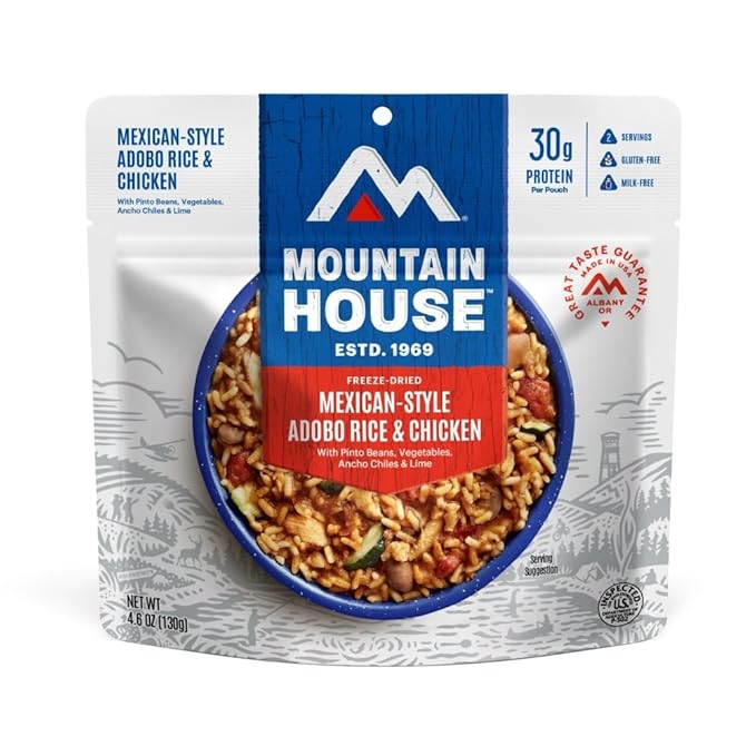 Mountain House GlutenFree MexicanStyle Adobo Rice & Chicken FreezeDried Food for Camping, 12