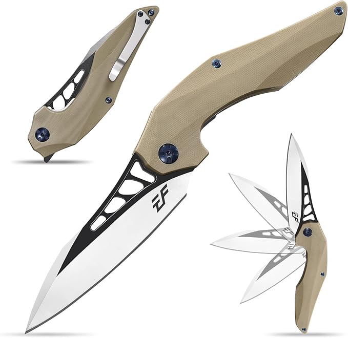 Eafengrow EF226 Folding Knives D2 Blade and G10 Handle Knife Outdoor Camping Hiking EDC Tools