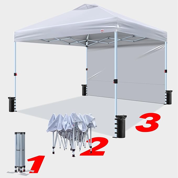 10x10 Pop Up Canopy Tent,10X10FT (White, 10x10FT)