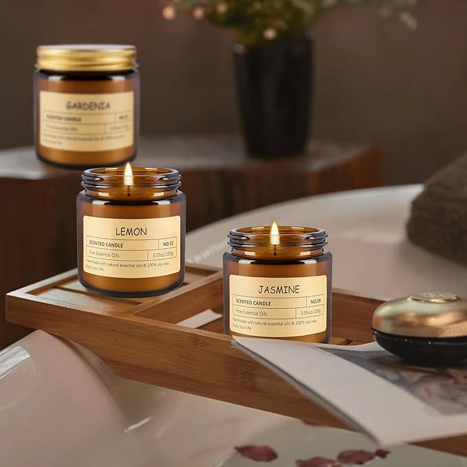 12Pack Scented Candle Set - Aromatherapy Candle Gift Set ??Long Lasting Jar Candles for Men| Women