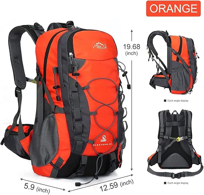 INOXTO lightweight Hiking Backpack 35L/40L Hiking Daypack with Waterproof Rain Cover for Travel