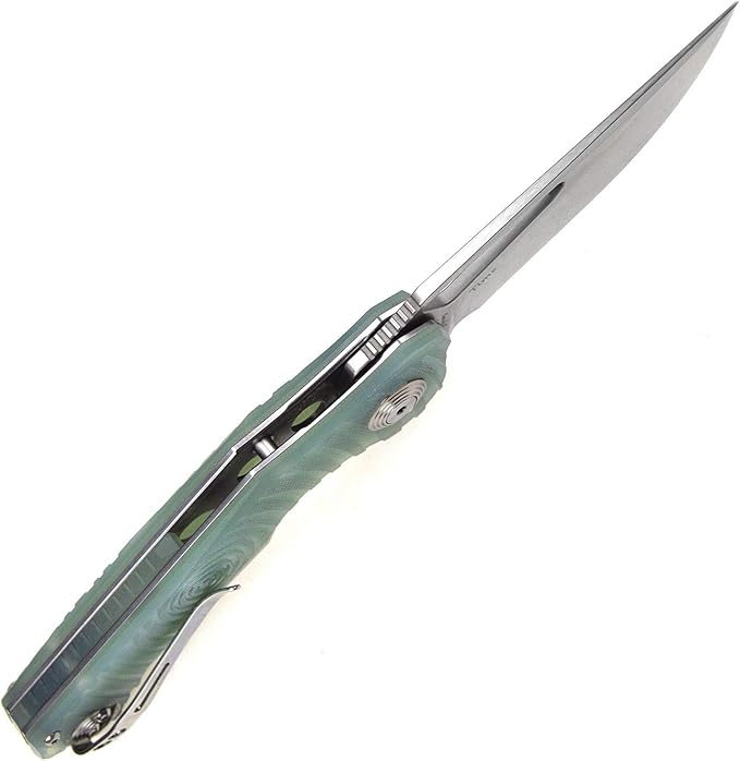Harnds Time Folding Knife with Sandvik 14C28N Steel Blade Pocket Knife with G10 Handle Camping