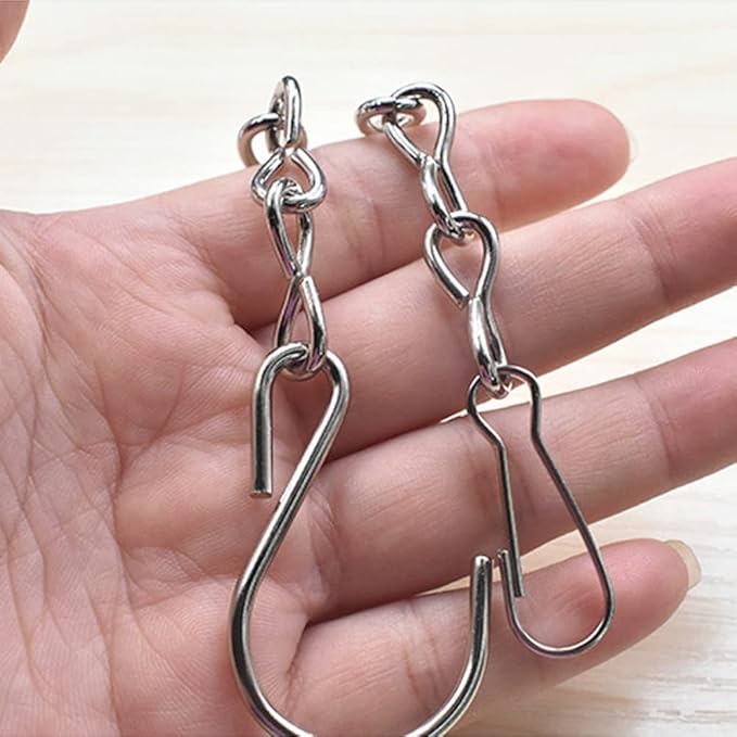 YINGFENG 10 Pack 9.5 Inch Silver Hanging Chains for Hanging Bird Feeders, Bird Houses, Planters